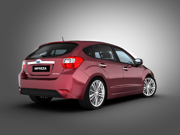 3d subaru car - Subaru Impreza (2012) by Swan3DStudios